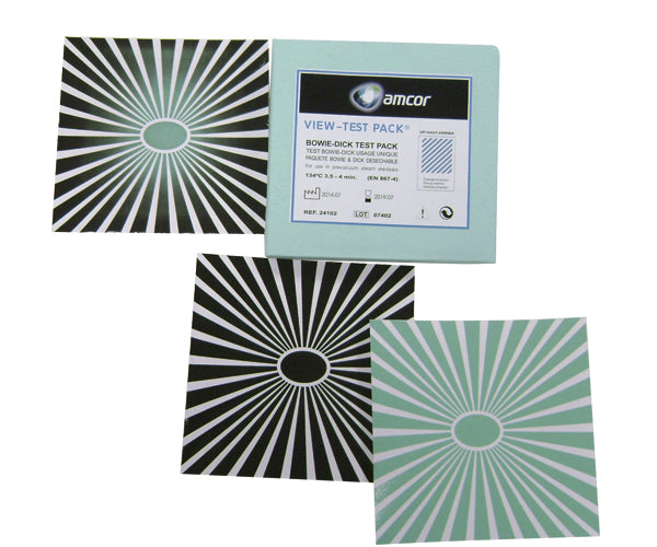 Test Bowie &Dick: Controlo de Esterilização (20 pcs) | AMCOR