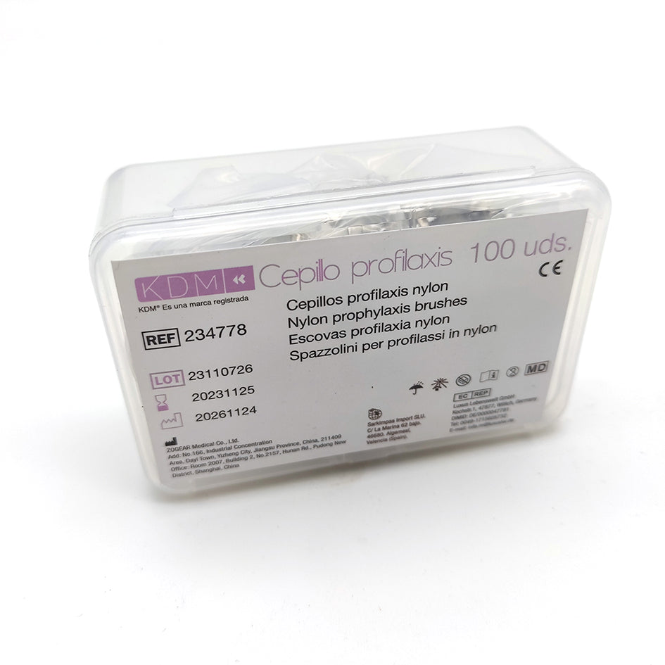 Escovas de Profilaxia de Nylon (100 und) | KDM