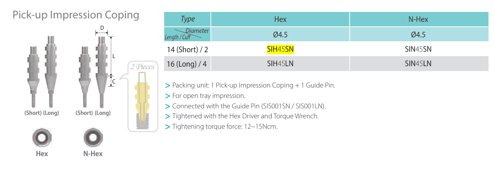 Coping de Moldagem Pick-up | Componentes Implantes | COWELLMEDI