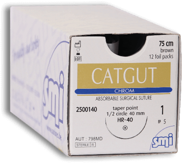 Sutura Catgut Chrom Absorvível 4/0 | SMI