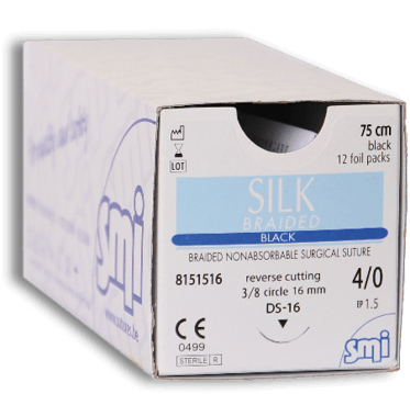 Sutura SILK Braided Não Absorvível 5/0 | Seda | SMI