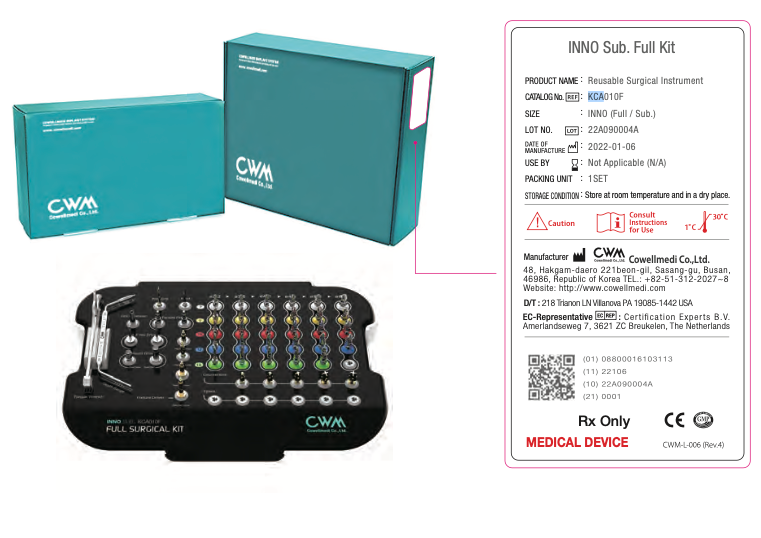 INNO Submerged Full™ Implante Dentário Kit COWELLMEDI NOOL DENTAL