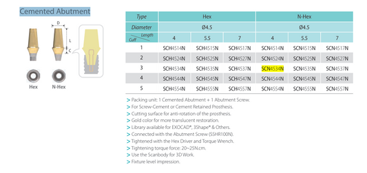 Pilar Cemented Abutment | COWELL