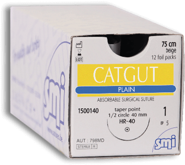 Sutura Catgut Plain Absorvível  5/0 | SMI