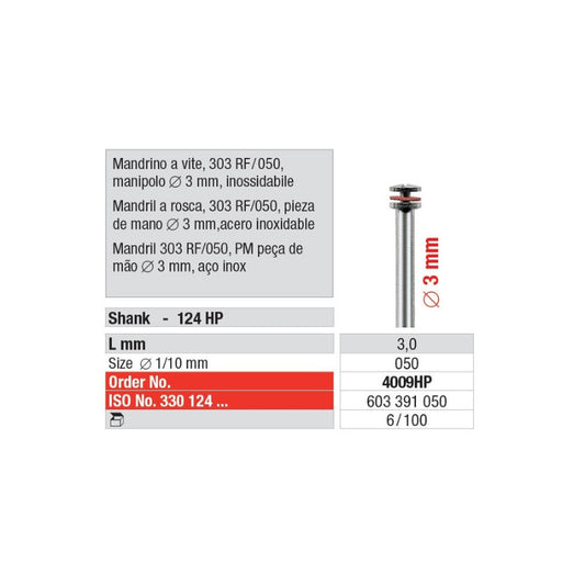 Mandril Rosca 303F/050 | EDENTA