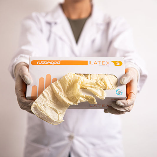 Luvas de Latex sem pó | RUBBERGOLD