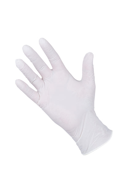 Luvas Brancas de Nitrilo Sem Pó | Luna | 100un | OMARE