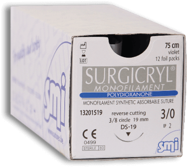 Sutura Surgicryl Monofilament Absorvível 3/0 | SMI
