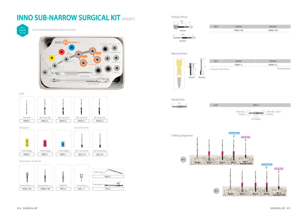 INNO Sub. Narrow Surgical Kit | Implante Dentário | Kit | COWELLMEDI ...